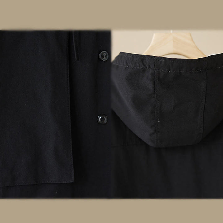 Buddha Stonesレディース 無地 長袖 パーカー コットン サーマル フリース裏地 ポケット付き ジャケット - image 10