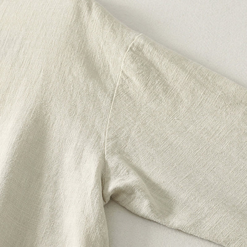 Buddha Stonesスプリング 斜め留め カエルボタンデザイン コットン 長袖 ミディドレス - image 11