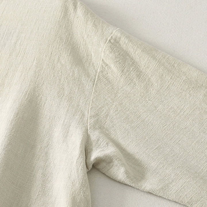 Buddha Stonesスプリング 斜め留め カエルボタンデザイン コットン 長袖 ミディドレス - image 11