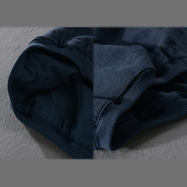 Buddha Stonesリブ編み 長袖デザイン メンズ コットンリネン ジャケットシャツ ポケット付き - image 15