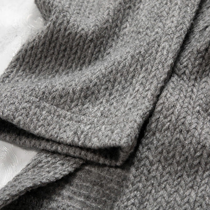 Buddha Stones無地 不規則な襟デザイン メンズ コットン 長袖 ジャケット シャツ - image 6