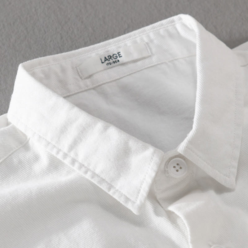 Buddha Stones春カラーコントラスト パッチワークデザイン 長袖 メンズ コットンシャツ 服 - image 2