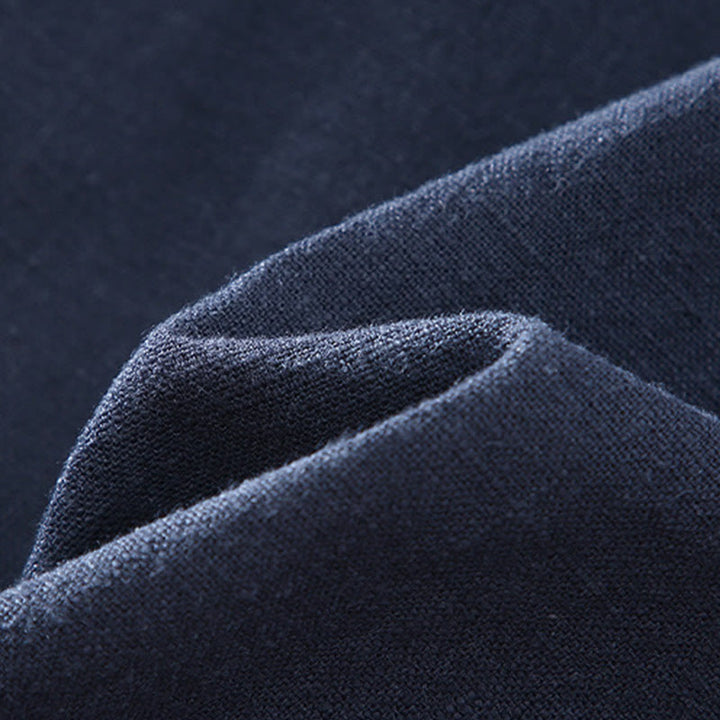 Buddha Stones冬用ジッパーデザイン スタンドカラー メンズ コットンリネン 長袖ジャケット ポケット付き - image 7