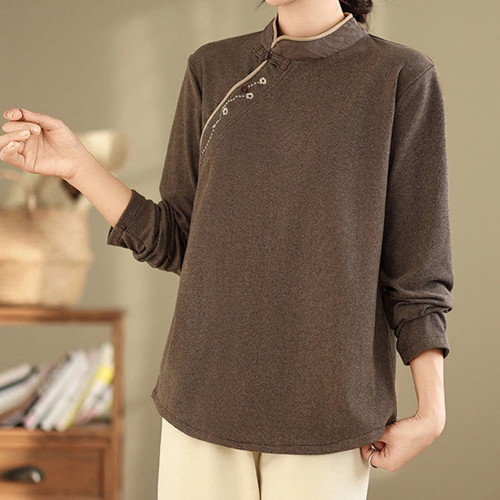 Buddha Stonesフロッグボタン コットン レディース 長袖シャツ - image 5