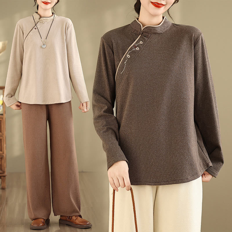 Buddha Stonesフロッグボタン コットン レディース 長袖シャツ - image 14