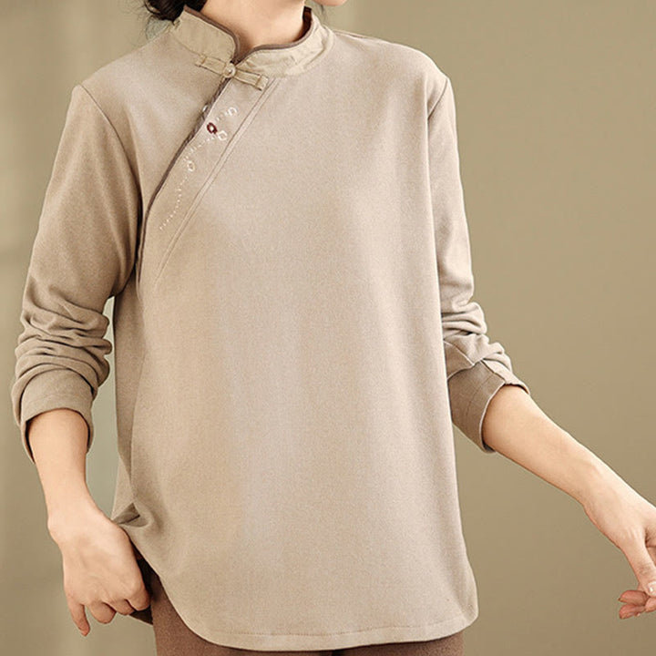 Buddha Stonesフロッグボタン コットン レディース 長袖シャツ - ピーチパフ - US8-10，UK/AU12-14，EU40-42 (2XL) - image 6