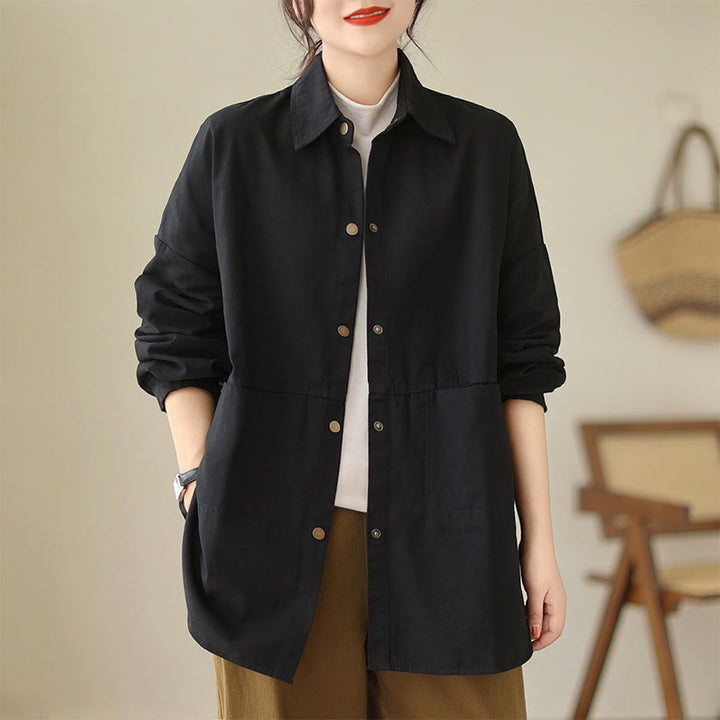 Buddha Stonesカジュアル 無地 レディース 長袖 ジャケット ポケット付き - image 19