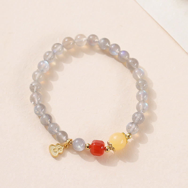 Buddha Stones天然ムーンストーン 蓮の愛のチャーミングブレスレット - image 11