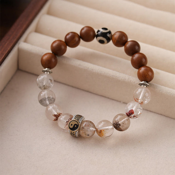 Buddha Stones雷に打たれた木 赤 ファントム陰陽守護ブレスレット - image 1