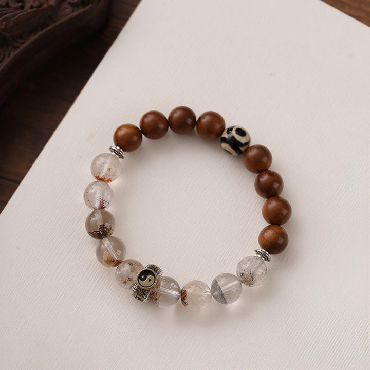 Buddha Stones雷に打たれた木 赤 ファントム陰陽守護ブレスレット - image 8
