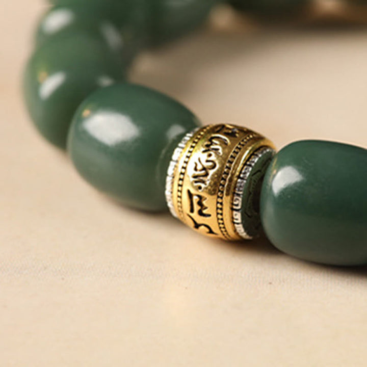 Buddha Stonesの種子オーム・マニ・パドメ・フムライオンヘッド平和ブレスレット - image 3