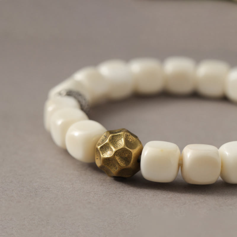 Buddha Stones菩提樹種子槌目銅真鍮カームブレスレット - image 2