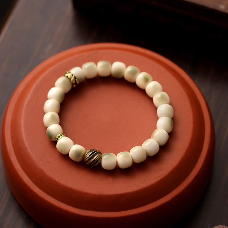 Buddha Stones菩提樹種子槌目銅真鍮ガルーダ知恵ブレスレット - image 8