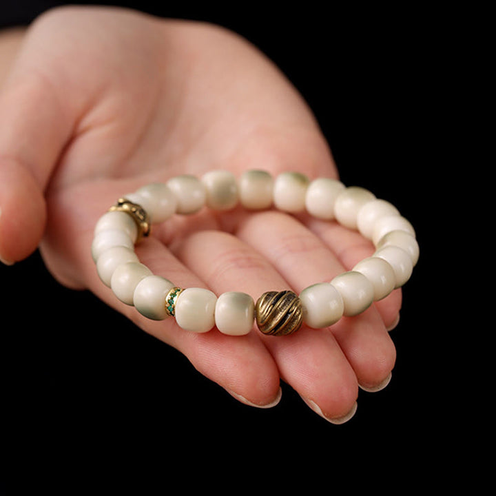 Buddha Stones菩提樹種子槌目銅真鍮ガルーダ知恵ブレスレット - image 7