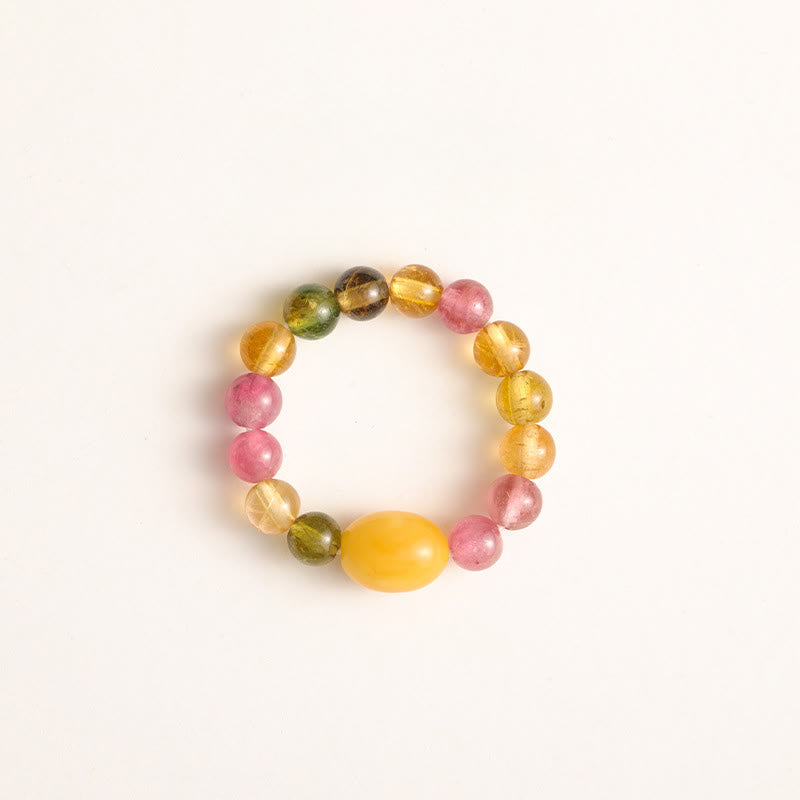 Buddha Stones天然トルマリンラッキーパールPiXiu琥珀ポジティブラブリング - トルマリン＆アンバー - image 10