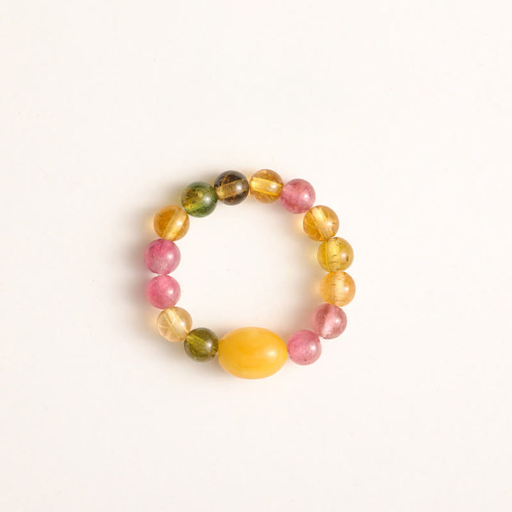 Buddha Stones天然トルマリンラッキーパールPiXiu琥珀ポジティブラブリング - トルマリン＆アンバー - image 10