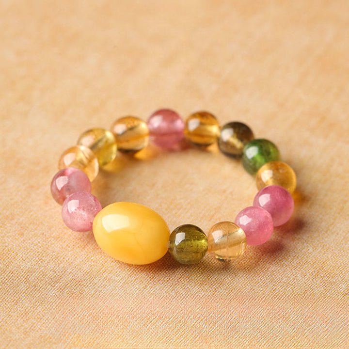 Buddha Stones天然トルマリンラッキーパールPiXiu琥珀ポジティブラブリング - image 12