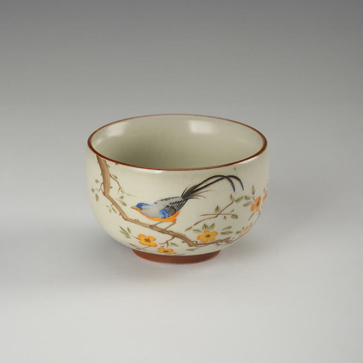 Buddha Stones、枝に鳥、銅貨ティーカップ、カンフーティーカップ - image 1