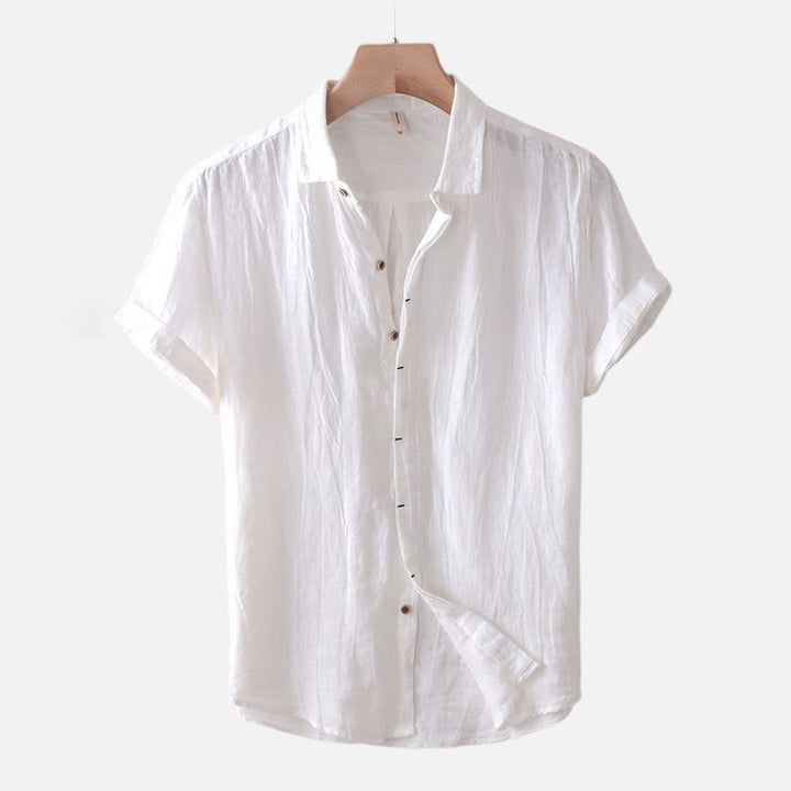 Buddha Stones メンズ 綿麻シャツ 無地 半袖 開襟 涼しい 夏服 カジュアル - 半袖 - 白 - US/UK/AU50、EU60（5XL） - image 7
