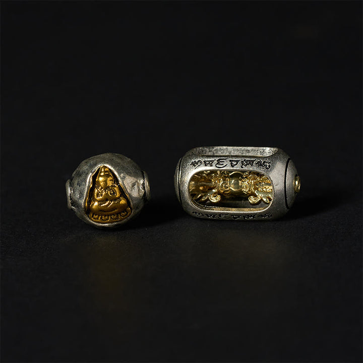 Buddha Stonesナチュラル グレー ジャスパー カンバンバ ジャスパーオーム・マニ・パドメ・フム無形の仏ヒーリング ブレスレット - image 6