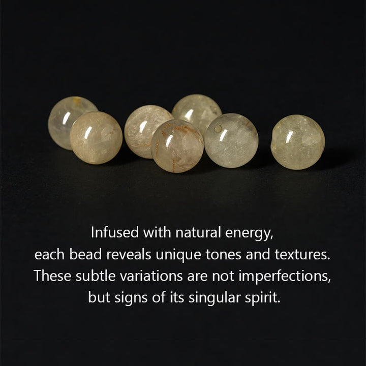 Buddha Stones天然シトリン「オーム・マニ・パドメ・フム」豊かさのブレスレット - image 5