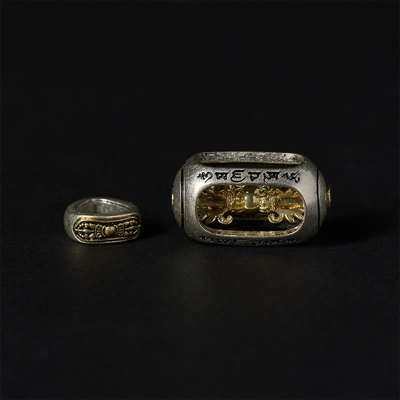Buddha Stones天然溶岩石オーム・マニ・パドメ・フムドルジェ バジュラ ヒーリング ブレスレット - image 16