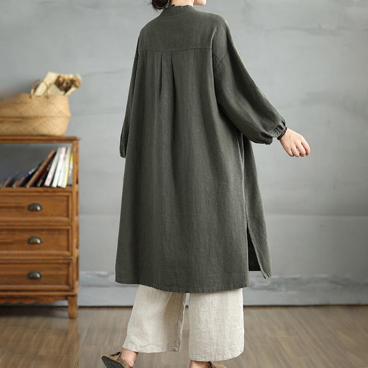 Buddha Stonesカジュアル カエルボタン レディースコート ポケット付き - image 9