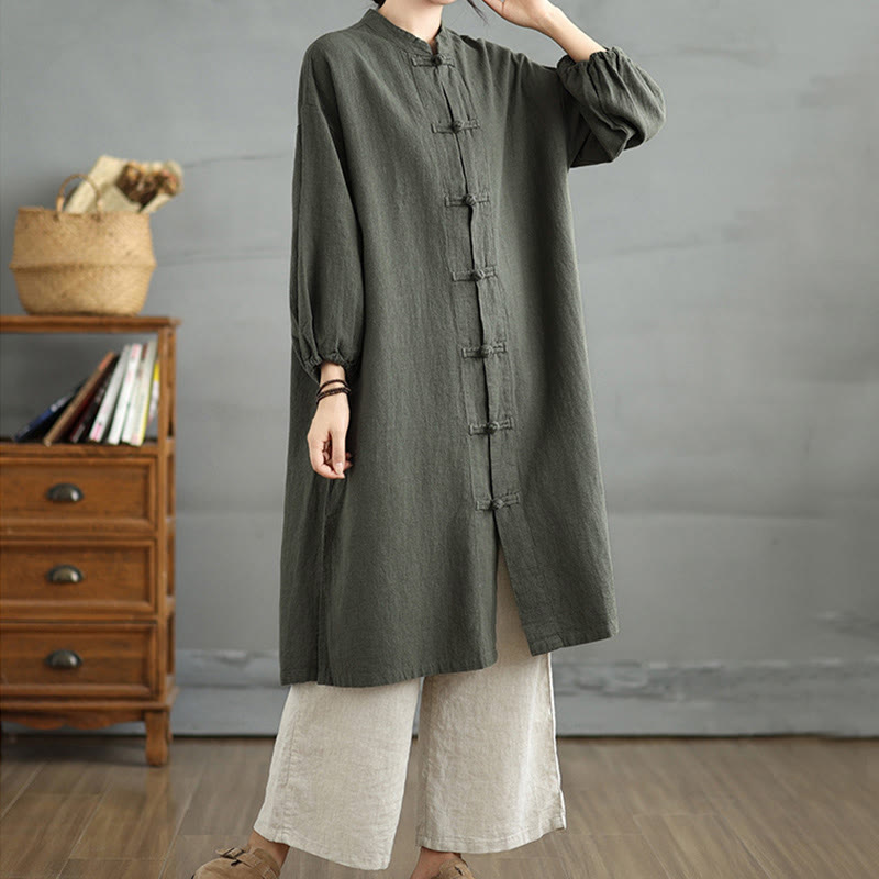 Buddha Stonesカジュアル カエルボタン レディースコート ポケット付き - image 10