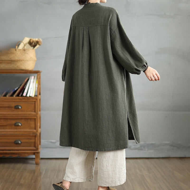 Buddha Stonesカジュアル カエルボタン レディースコート ポケット付き - image 9