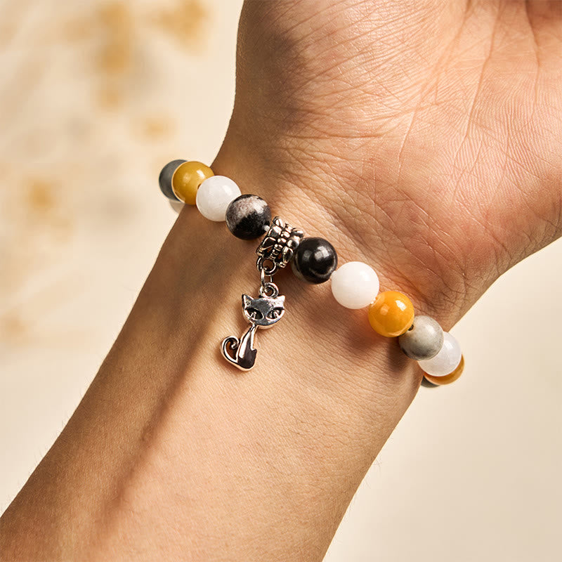 Buddha Stonesキャリコキャット ナチュラルグレージャスパー カルセドニービーズ ヒーリングブレスレット - image 3
