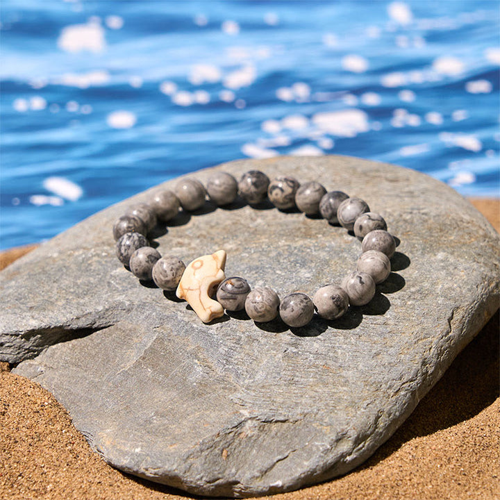 Buddha Stones天然石各種 イルカ スピリチュアルバランスブレスレット - image 18