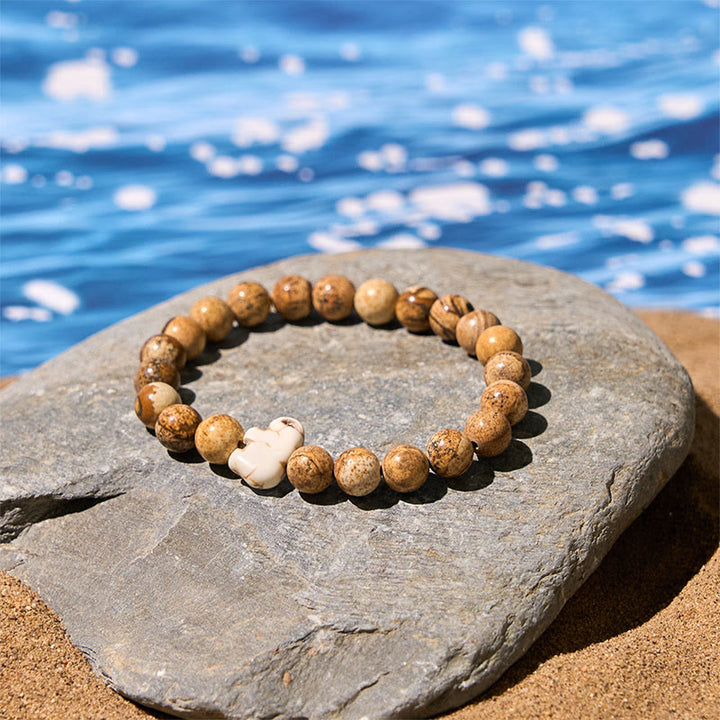 Buddha Stones天然石各種 象の霊力強さブレスレット - image 7