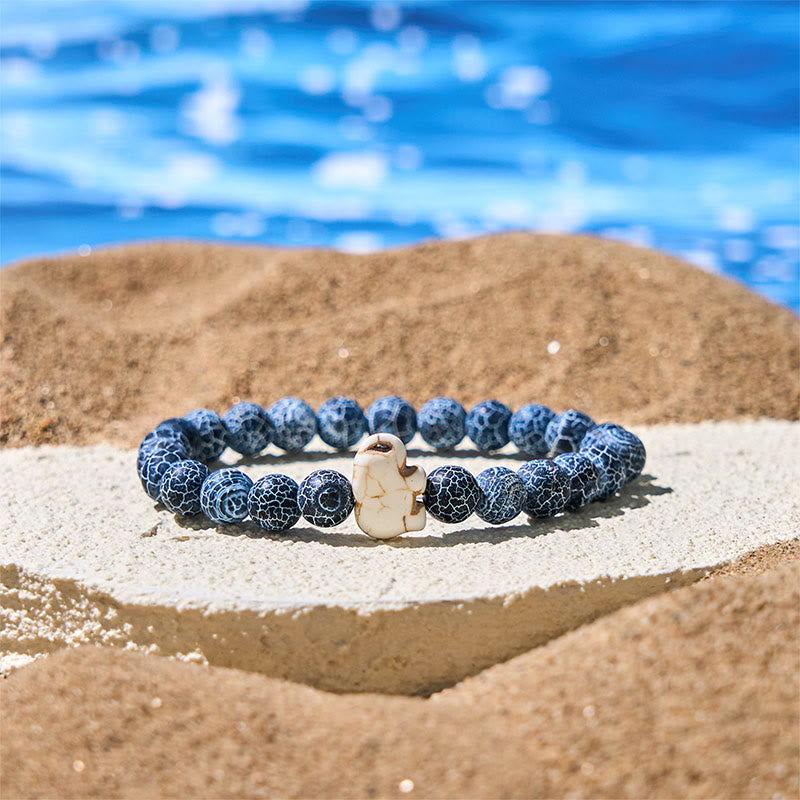Buddha Stones天然石各種 象の霊力強さブレスレット - クラックルアゲート（手首周り：15～18cm） - image 17