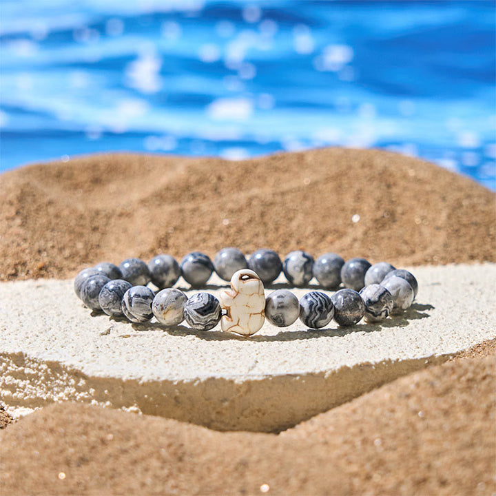 Buddha Stones天然石各種 象の霊力強さブレスレット - グレージャスパー（手首周り：15～18cm） - image 21