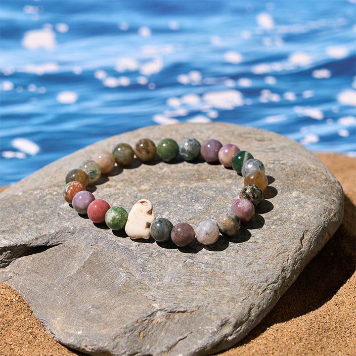 Buddha Stones天然石各種 象の霊力強さブレスレット - image 31