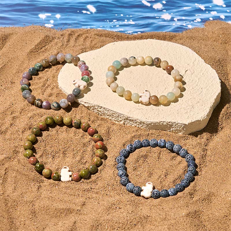 Buddha Stones天然石各種 象の霊力強さブレスレット - image 34