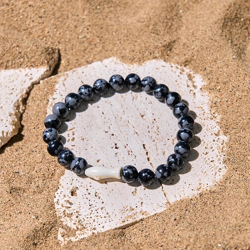 Buddha Stones天然瑪瑙石 鮫の知恵ブレスレット - image 1