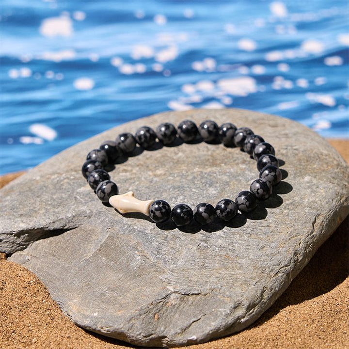 Buddha Stones天然瑪瑙石 鮫の知恵ブレスレット - image 2