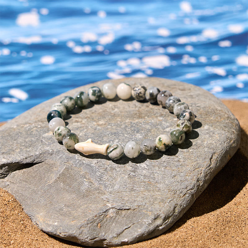 Buddha Stones天然瑪瑙石 鮫の知恵ブレスレット - image 13