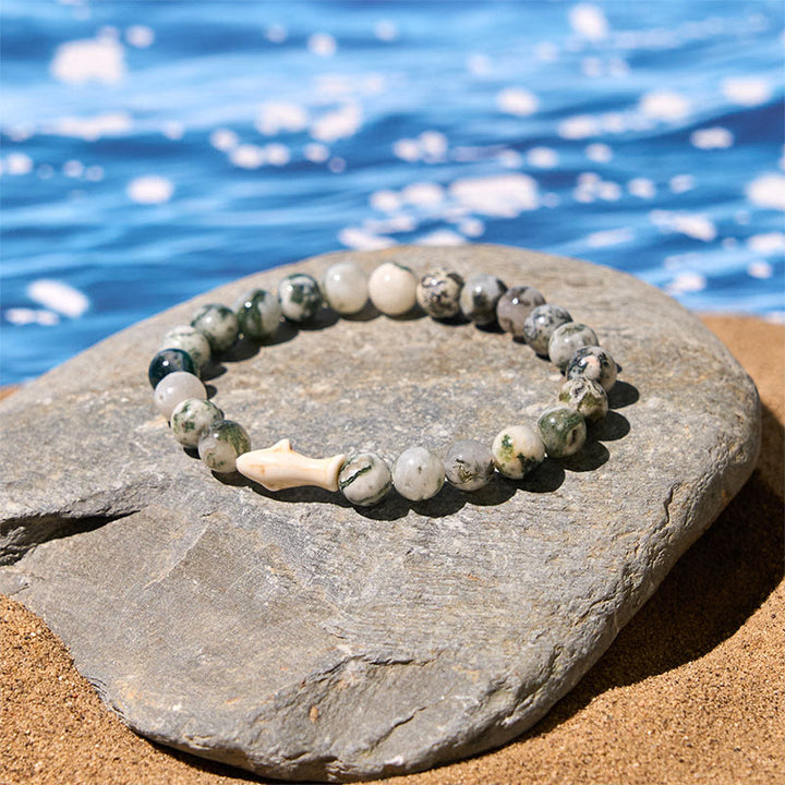 Buddha Stones天然瑪瑙石 鮫の知恵ブレスレット - image 13