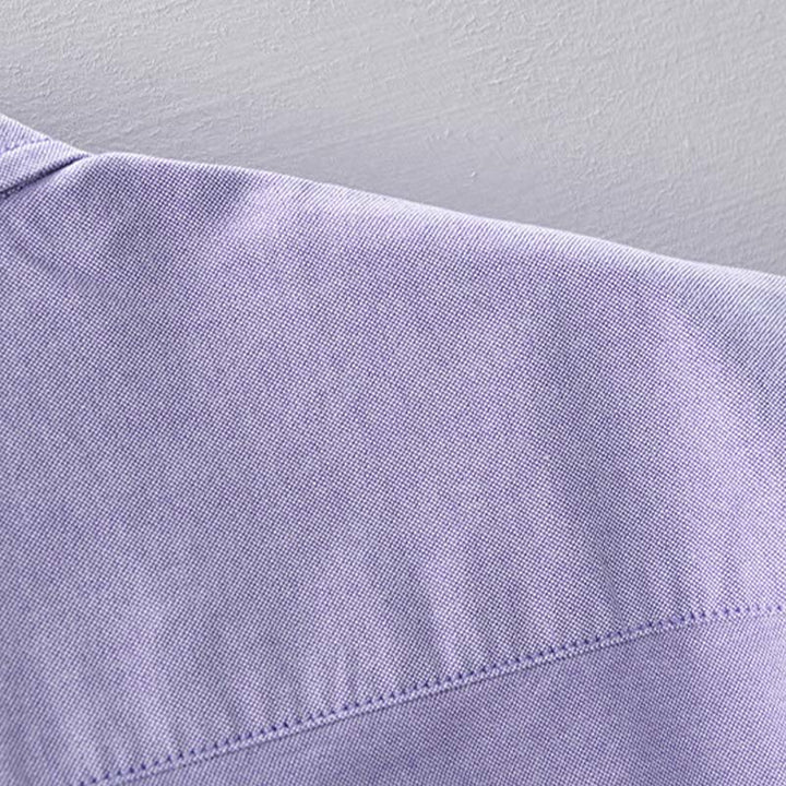 Buddha Stones無地長袖ボタンダウンデザインメンズコットンシャツ - image 9