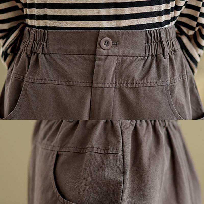 Buddha Stonesカジュアル 7-8丈 ボタン レディース コットン ポリエステル ハーレムパンツ ポケット付き - image 7