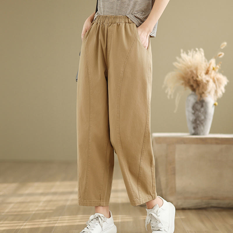 Buddha Stonesカジュアル 伸縮性ウエスト レディース ポリエステル ハーレムパンツ ポケット付き - image 2