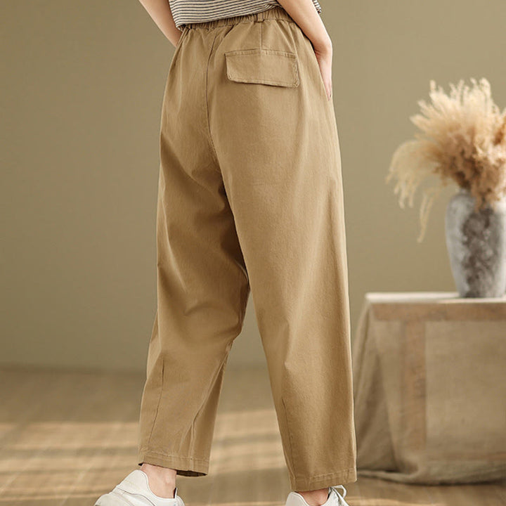 Buddha Stonesカジュアル 伸縮性ウエスト レディース ポリエステル ハーレムパンツ ポケット付き - image 5