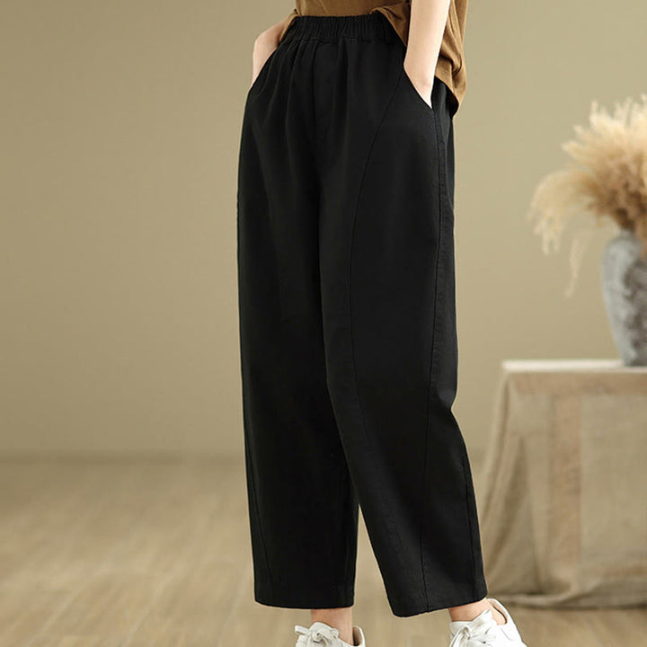 Buddha Stonesカジュアル 伸縮性ウエスト レディース ポリエステル ハーレムパンツ ポケット付き - image 11
