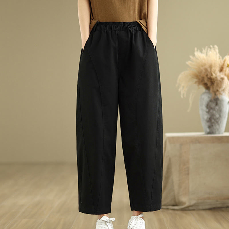 Buddha Stonesカジュアル 伸縮性ウエスト レディース ポリエステル ハーレムパンツ ポケット付き - image 10