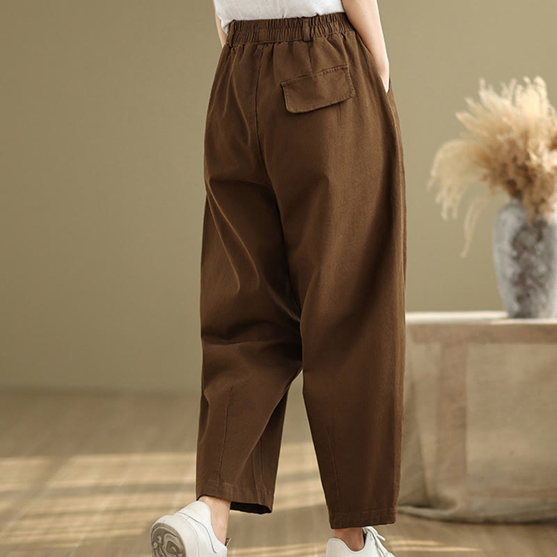 Buddha Stonesカジュアル 伸縮性ウエスト レディース ポリエステル ハーレムパンツ ポケット付き - image 20