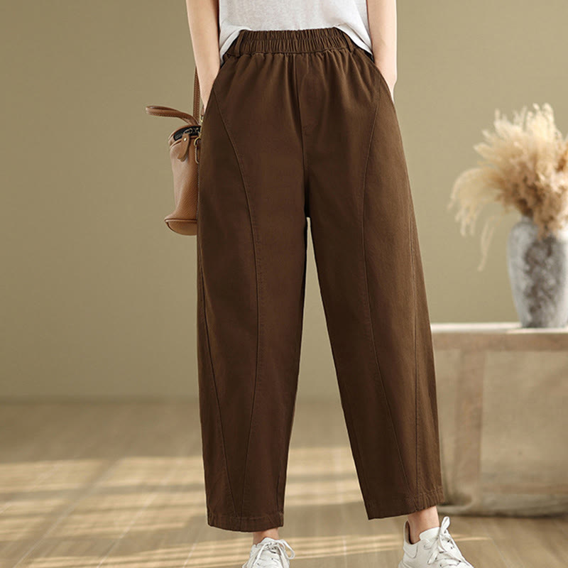 Buddha Stonesカジュアル 伸縮性ウエスト レディース ポリエステル ハーレムパンツ ポケット付き - image 18