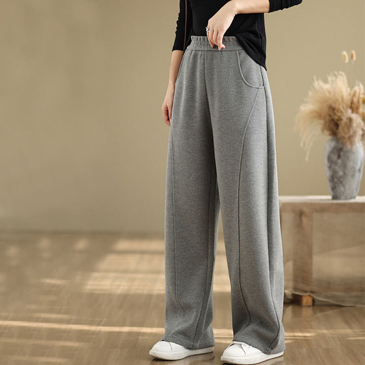 Buddha Stonesカジュアル 厚手 レディース ポリエステル ストレートレッグパンツ ポケット付き - image 10