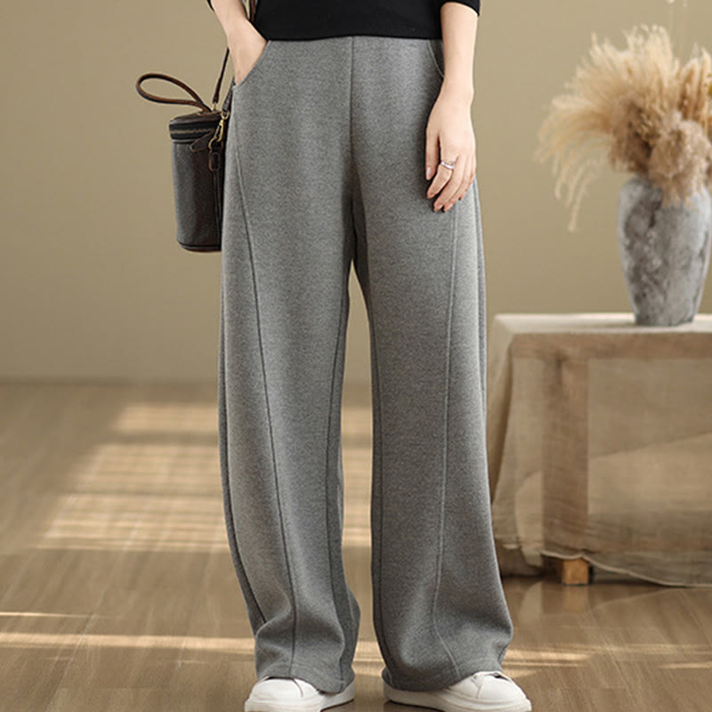 Buddha Stonesカジュアル 厚手 レディース ポリエステル ストレートレッグパンツ ポケット付き - image 9